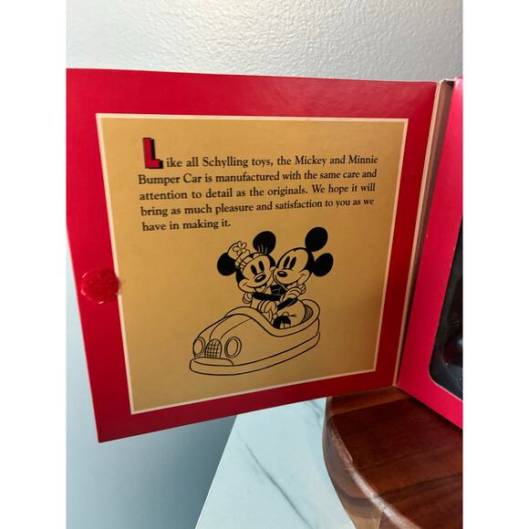 Disney Schylling Mickey Minnie Bumper Car Retro Collection Battery Operated Box - Picture 6 of 11